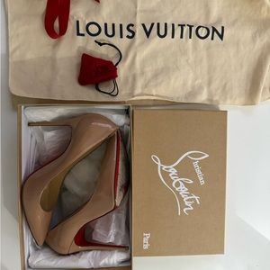 Christian Louboutins Kate Red Bottoms- Nude